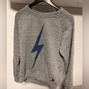 Aviator Nation Lightning bolt crew neck